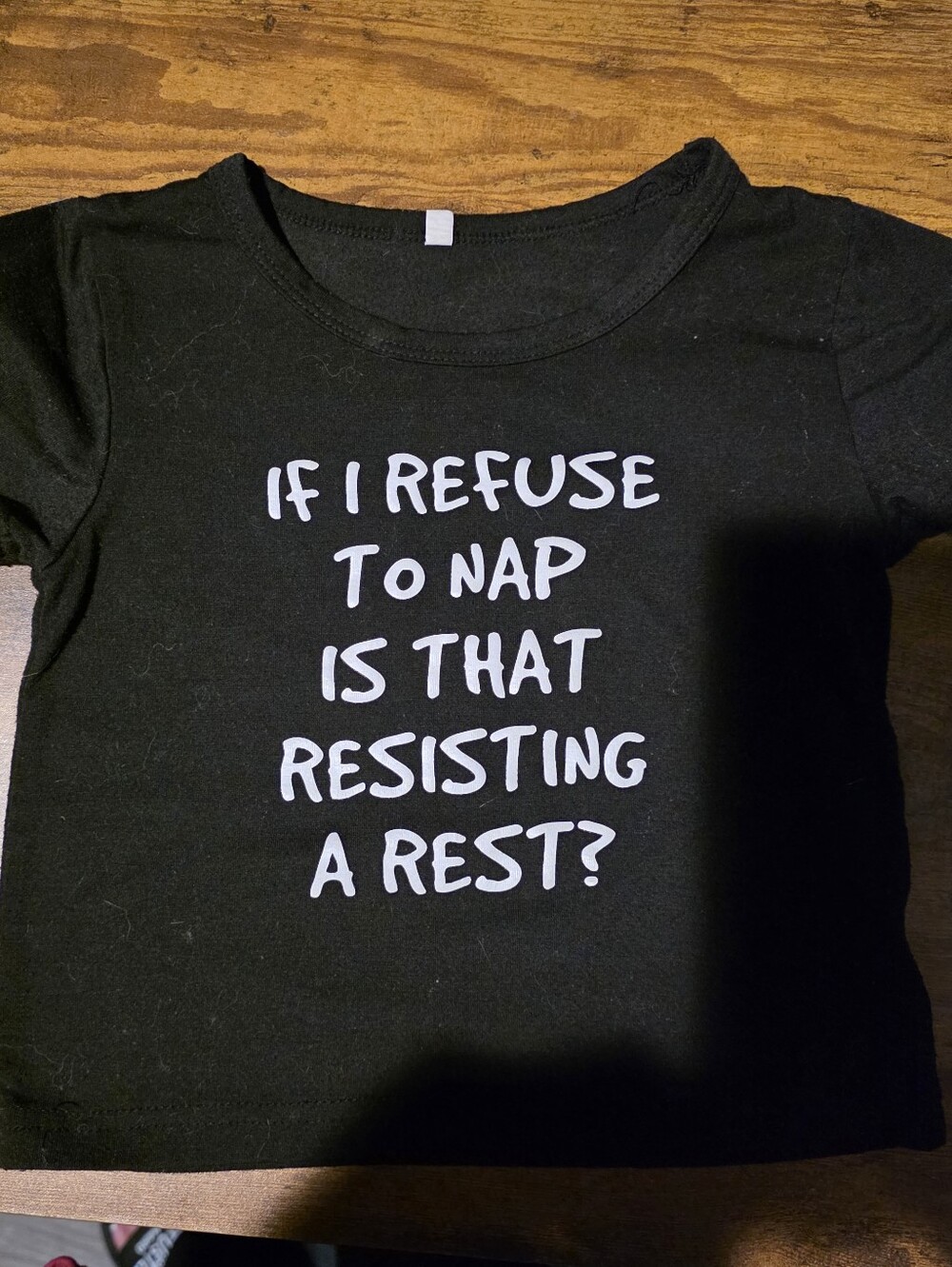 Kids Black Graphic Tee - "If I Refuse to Nap"